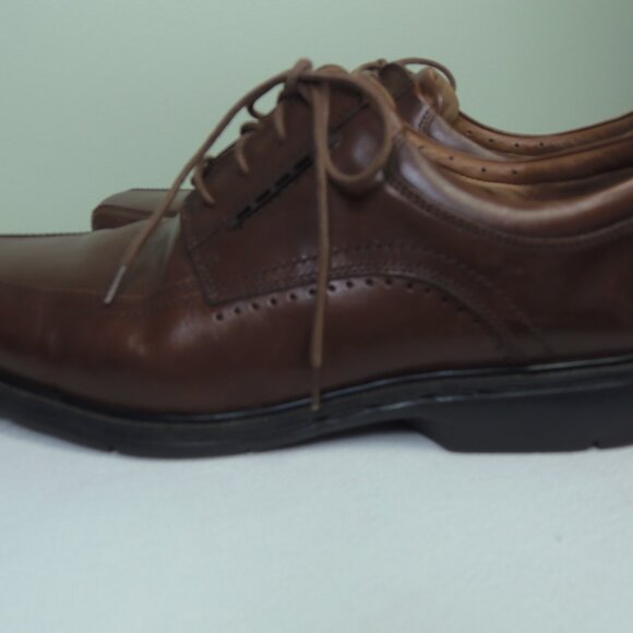 Clark's UNStructured Men's 12 Lace Up Brown Shoes Casual Date Eclectic Grandpa T - Picture 9 of 11